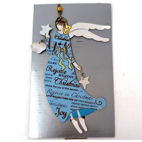 Rejoice In Christmas Angel Ornament Sunset Vista Designs Metal NEW NWT - Picture 7 of 7
